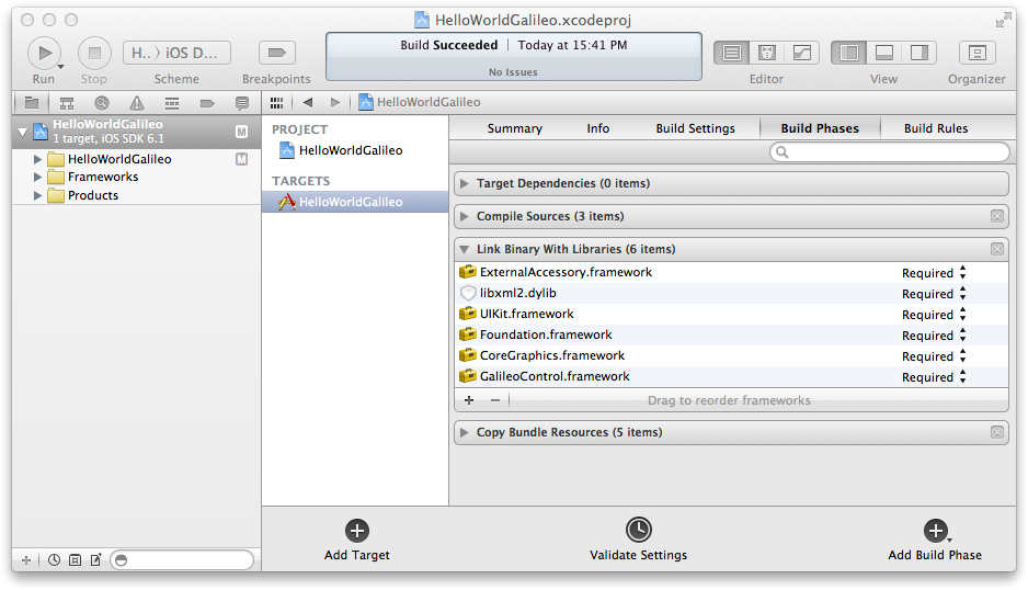 Adding GalileoControl dependencies